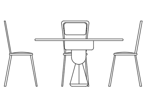 Dowload free Old fashioned table and chairs elevation autocad block. Autocad block make by Be Interior Designer for block free download