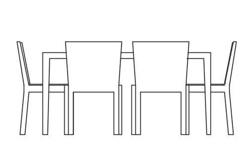 Dowload free Simple table and chairs elevation autocad block. Autocad block make by Be Interior Designer for block free download