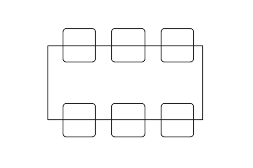 Dowload free Simple table and six chairs plan autocad block. Autocad block make by Be Interior Designer for block free download