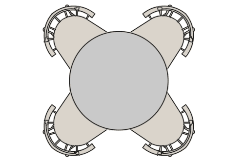 Dowload free Stone round table with four wood seats plan autocad block. Autocad block make by Be Interior Designer for block free download