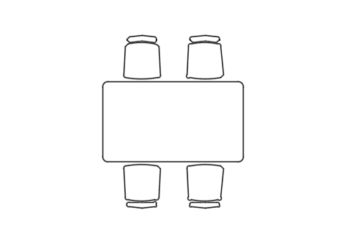 Dowload free Table with simple chairs plan autocad block. Autocad block make by Be Interior Designer for block free download