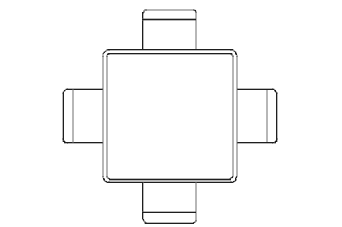 Dowload free Basic square x4 table plan autocad block. Autocad block make by Be Interior Designer for block free download