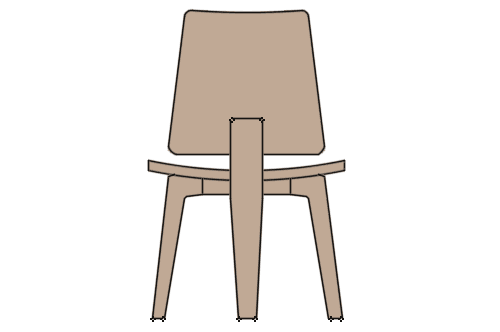 Dowload free Modern wood chair back view autocad block. Autocad block make by Be Interior Designer for block free download