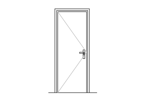 Dowload free Basic door 72cm with lock elevation autocad block. Autocad block make by Be Interior Designer for block free download