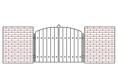 Dowload free Garden gate elevation autocad block. Autocad block make by Be Interior Designer for block free download