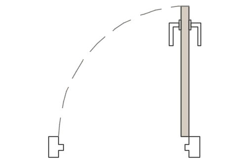 Dowload free Simple door 62cm with handle plan autocad block. Autocad block make by Be Interior Designer for block free download