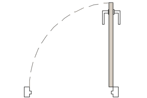 Dowload free Simple door 82cm with handle plan autocad block. Autocad block make by Be Interior Designer for block free download