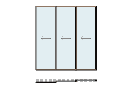 Dowload free 3 sliding glass doors plan and elevation autocad block. Autocad block make by Be Interior Designer for block free download