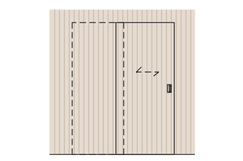 Dowload free Frameless sliding wood door elevation autocad block. Autocad block make by Be Interior Designer for block free download