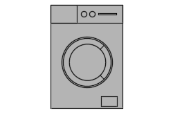 Dowload free Balay washing machine elevation autocad block. Autocad block make by Be Interior Designer for block free download