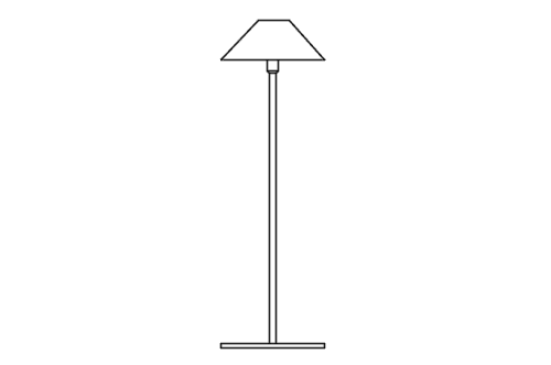 Dowload free Classic floor lamp elevation autocad block. Autocad block make by Be Interior Designer for block free download