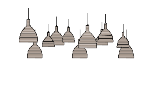 Dowload free Group of wicker pendant lamps elevation autocad block. Autocad block make by Be Interior Designer for block free download